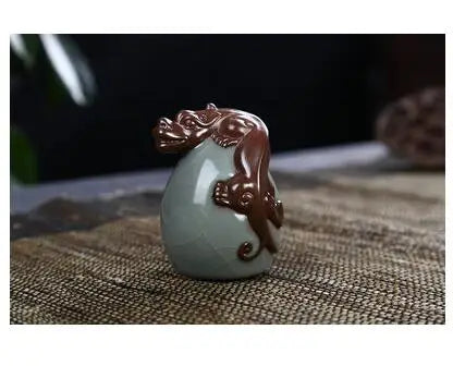Creative Turtle Tea Pet Can Cultivate Tea Play, Zisha Little Monk Ornaments, Buddha Ru Kiln Boutique, Cattle Horses Turtles