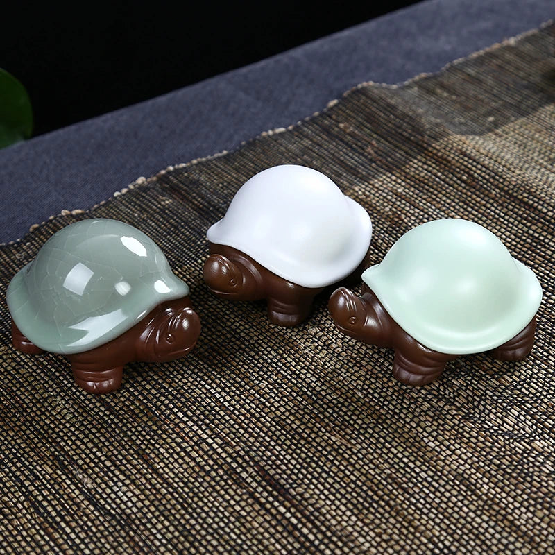 Creative Turtle Tea Pet Can Cultivate Tea Play, Zisha Little Monk Ornaments, Buddha Ru Kiln Boutique, Cattle Horses Turtles