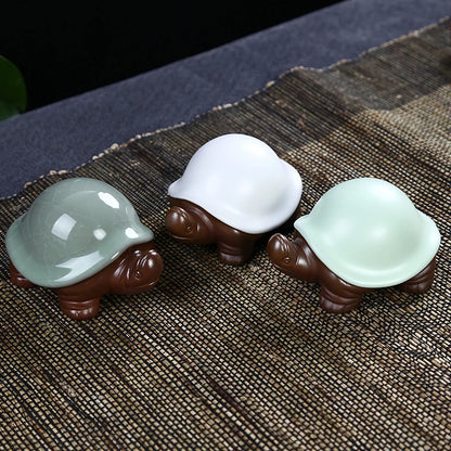 Creative Turtle Tea Pet Can Cultivate Tea Play, Zisha Little Monk Ornaments, Buddha Ru Kiln Boutique, Cattle Horses Turtles