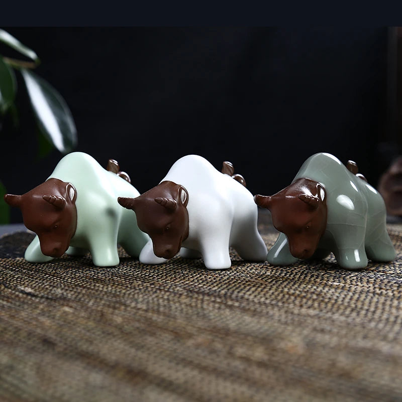 Creative Turtle Tea Pet Can Cultivate Tea Play, Zisha Little Monk Ornaments, Buddha Ru Kiln Boutique, Cattle Horses Turtles