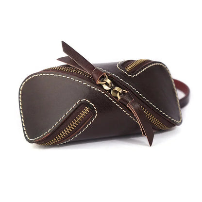 Creative Vegetable Tanned Zipper Card Retro Leather Key Case for Men and Women Coin Purse