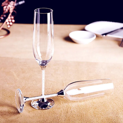 Creative Wedding Wine Glass cup unique Champagne Flutes Crystalline Party Gift Toasting Glass Goblet Crystal Anniversary