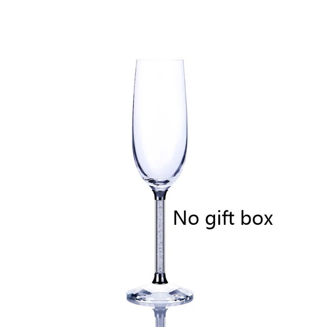 Creative Wedding Wine Glass cup unique Champagne Flutes Crystalline Party Gift Toasting Glass Goblet Crystal Anniversary