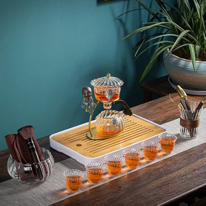 Creative Zen Tea Set, Dragon Glass, Lazy Tea Cup, Kung Fu Tea Tray, Automatic Tea Infuser, Safe Packaging
