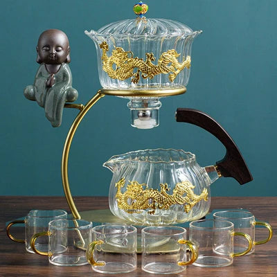 Creative Zen Tea Set, Dragon Glass, Lazy Tea Cup, Kung Fu Tea Tray, Automatic Tea Infuser, Safe Packaging
