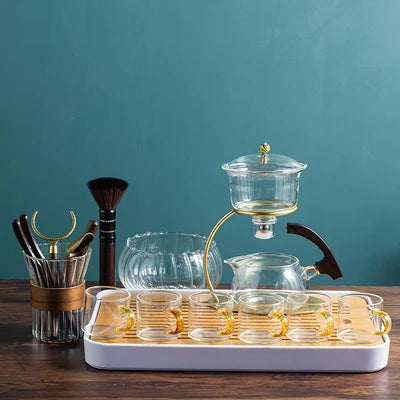 Creative Zen Tea Set, Dragon Glass, Lazy Tea Cup, Kung Fu Tea Tray, Automatic Tea Infuser, Safe Packaging