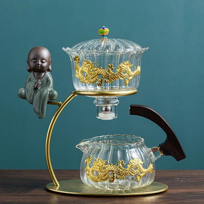Creative Zen Tea Set, Dragon Glass, Lazy Tea Cup, Kung Fu Tea Tray, Automatic Tea Infuser, Safe Packaging