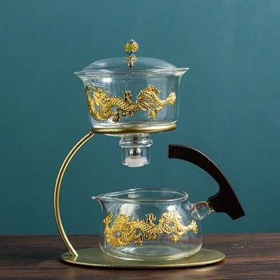 Creative Zen Tea Set, Dragon Glass, Lazy Tea Cup, Kung Fu Tea Tray, Automatic Tea Infuser, Safe Packaging