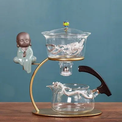 Creative Zen Tea Set, Dragon Glass, Lazy Tea Cup, Kung Fu Tea Tray, Automatic Tea Infuser, Safe Packaging