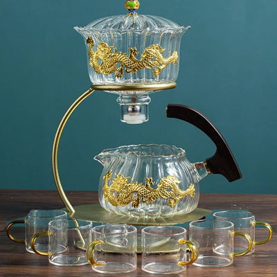 Creative Zen Tea Set, Dragon Glass, Lazy Tea Cup, Kung Fu Tea Tray, Automatic Tea Infuser, Safe Packaging