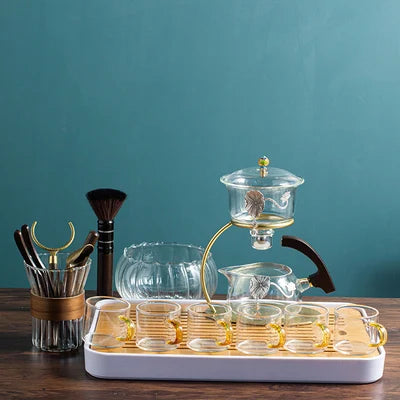 Creative Zen Tea Set, Dragon Glass, Lazy Tea Cup, Kung Fu Tea Tray, Automatic Tea Infuser, Safe Packaging