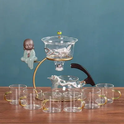 Creative Zen Tea Set, Dragon Glass, Lazy Tea Cup, Kung Fu Tea Tray, Automatic Tea Infuser, Safe Packaging