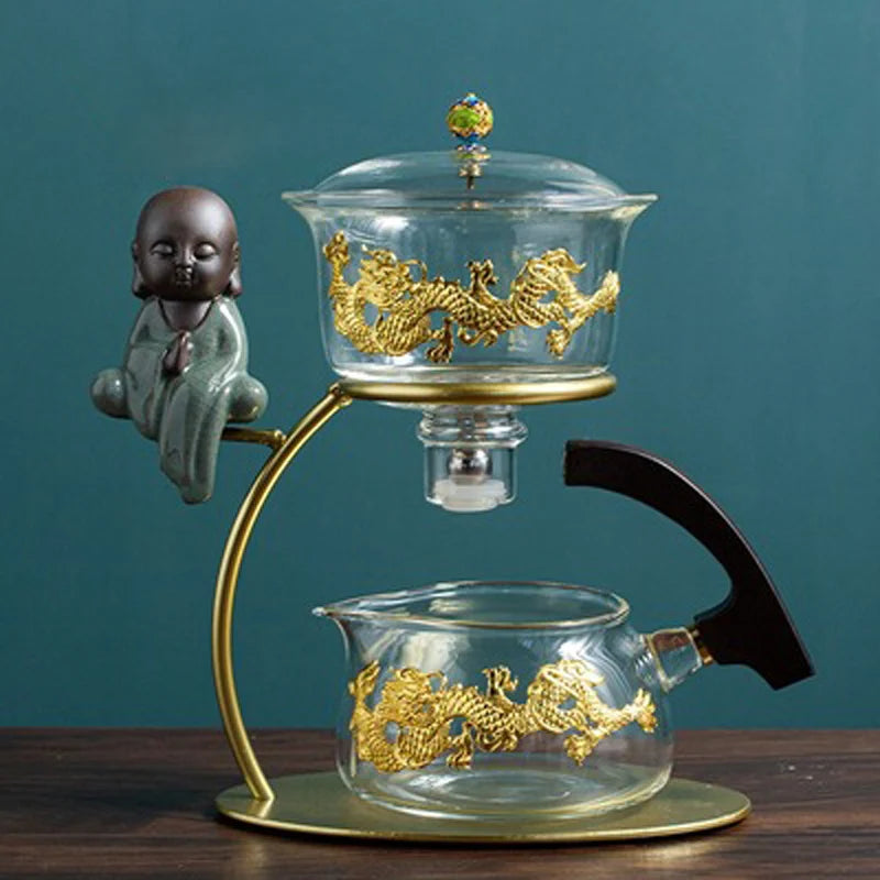 Creative Zen Tea Set, Dragon Glass, Lazy Tea Cup, Kung Fu Tea Tray, Automatic Tea Infuser, Safe Packaging