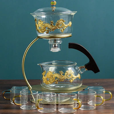 Creative Zen Tea Set, Dragon Glass, Lazy Tea Cup, Kung Fu Tea Tray, Automatic Tea Infuser, Safe Packaging