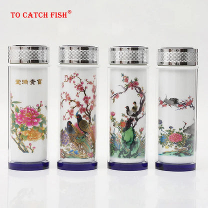 Creative ceramic color-changing Vacuum Flasks mug,Double liner tea cup fashionable Drinkware Chinese business Vacuum Flasks Cup