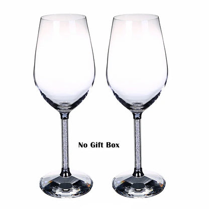 Creative gemstone Wine Glass Wedding Champagne Glasses Lover Rhinestone Wedding Glass Crystal Goblet Banquet Wedding Decoration
