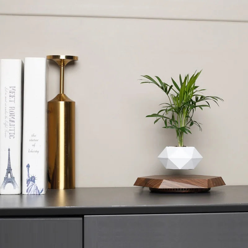 Creative geometric flower pot ornaments Micro landscape planter Eco Resin Magnetic Levitation Planter