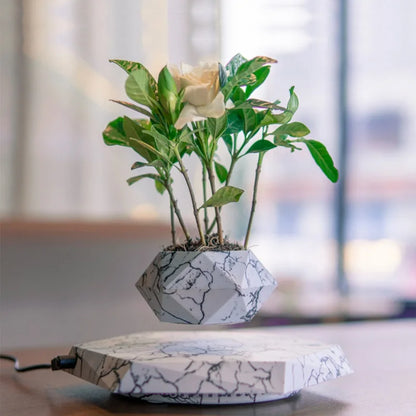 Creative geometric flower pot ornaments Micro landscape planter Eco Resin Magnetic Levitation Planter
