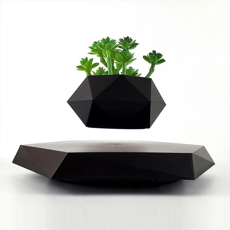 Creative geometric flower pot ornaments Micro landscape planter Eco Resin Magnetic Levitation Planter