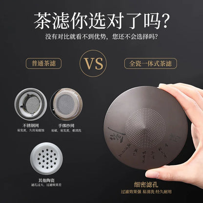 Creative tea leak tea filter household purple sand tea pet tea table small ornaments tea filter bucket hat tea filter