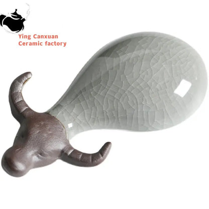 Creativity Ceramics Tea Pet Rabbit Cow Model Statue Ornaments Animal Tea Figurine Chinese Tea Decoration Accessories Crafts
