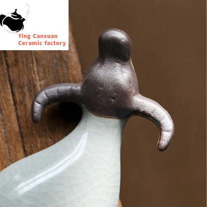 Creativity Ceramics Tea Pet Rabbit Cow Model Statue Ornaments Animal Tea Figurine Chinese Tea Decoration Accessories Crafts
