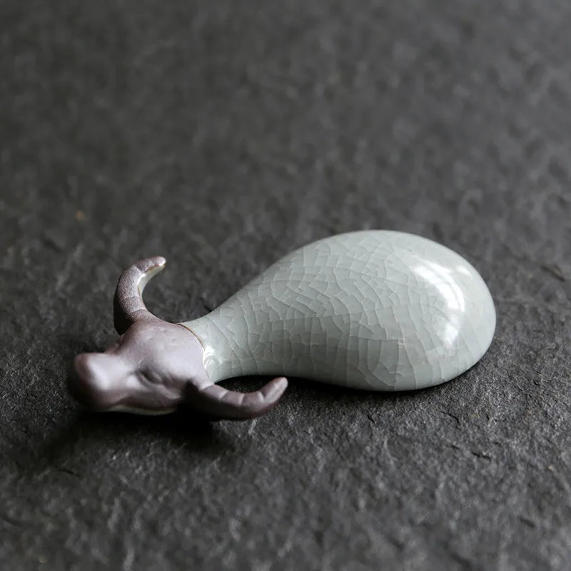 Creativity Ceramics Tea Pet Rabbit Cow Model Statue Ornaments Animal Tea Figurine Chinese Tea Decoration Accessories Crafts