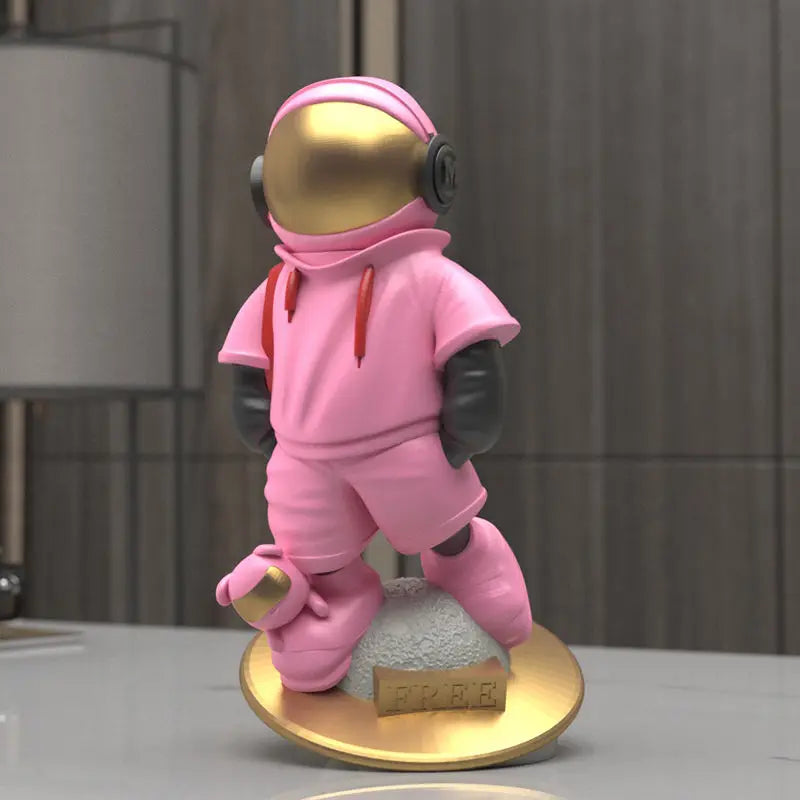 Creativity Space Astronaut Car Ornament Micro Landscape Bonsai Decoration Desktop Creative Trinket Home Accessories Figurines