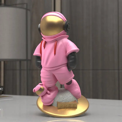 Creativity Space Astronaut Car Ornament Micro Landscape Bonsai Decoration Desktop Creative Trinket Home Accessories Figurines