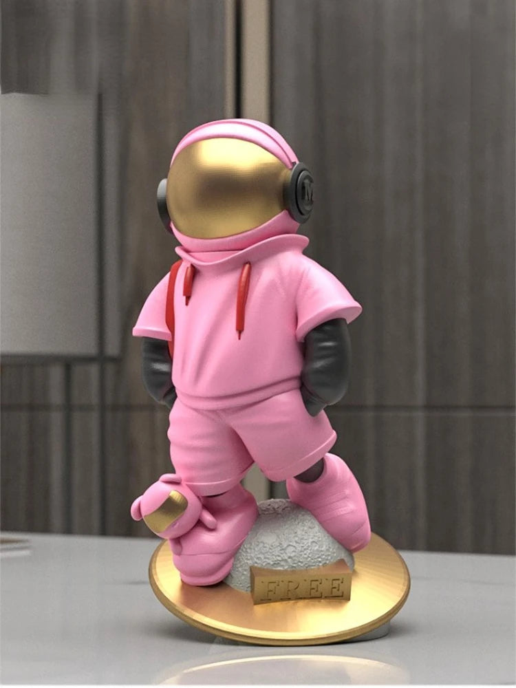 Creativity Space Astronaut Car Ornament Micro Landscape Bonsai Decoration Desktop Creative Trinket Home Accessories Figurines