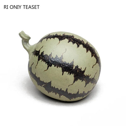 Creativity Yixing Purple Clay Tea Pet Bionic Watermelon Ornaments Handmade Zisha Tea Figurine Crafts Chinese Tea Set Decoration