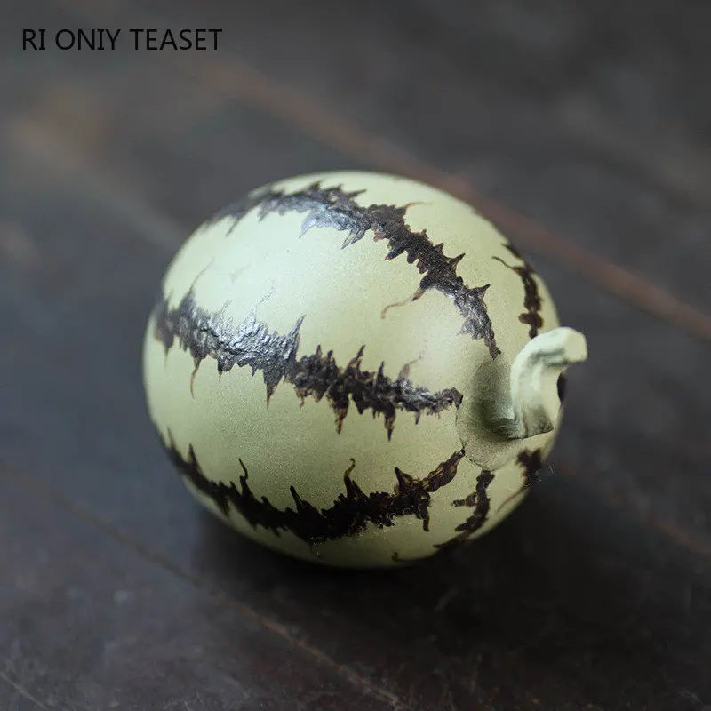 Creativity Yixing Purple Clay Tea Pet Bionic Watermelon Ornaments Handmade Zisha Tea Figurine Crafts Chinese Tea Set Decoration