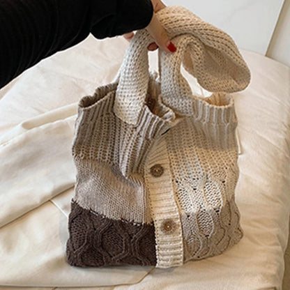 Crochet Tote Bag Beach Bag For Women Knitted Shoulder Handbag Purse