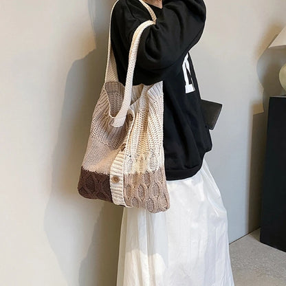 Crochet Tote Bag Beach Bag For Women Knitted Shoulder Handbag Purse