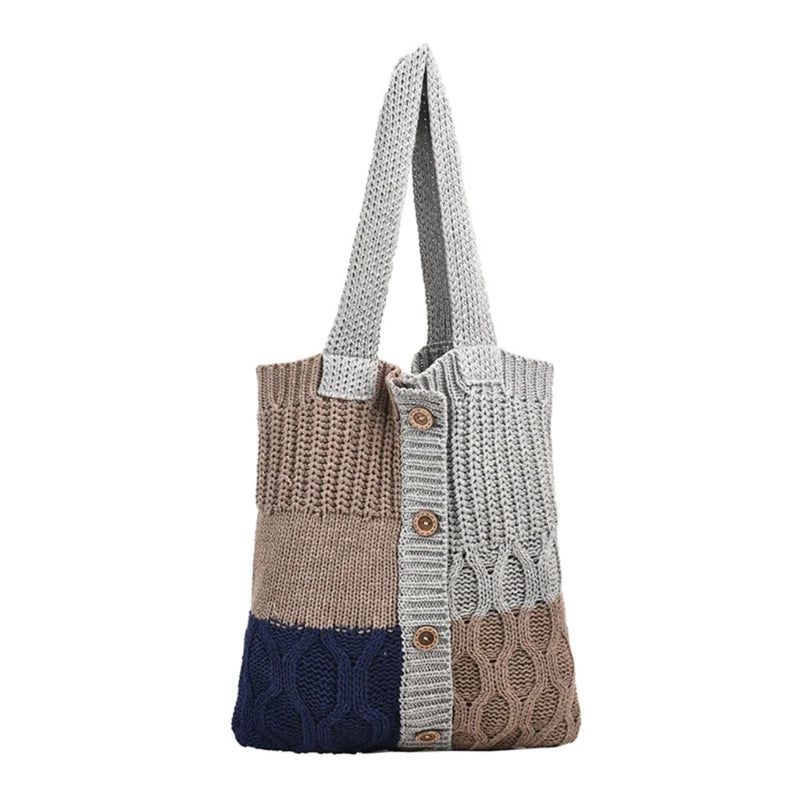 Crochet Tote Bag Beach Bag For Women Knitted Shoulder Handbag Purse