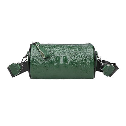 Crocodile Cow Leather Handbag for Women 2022 New Weave Wide Straps Female Shoulder Crossbody Bag Genuine Leather Ladies Tote Sac