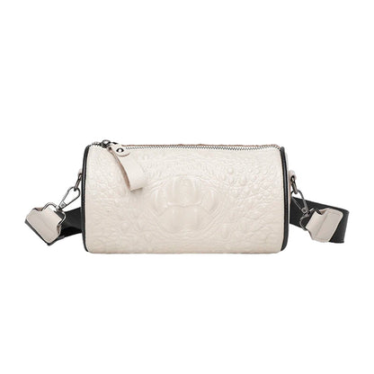 Crocodile Cow Leather Handbag for Women 2022 New Weave Wide Straps Female Shoulder Crossbody Bag Genuine Leather Ladies Tote Sac