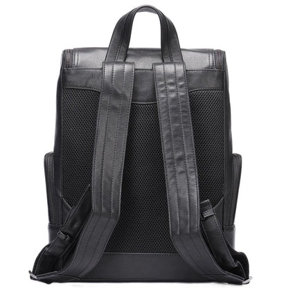 Crocodile Print Men's Leather Backpack Business Computer Backpack Cow Leather Crocodile Pattern Traveling Backpacks