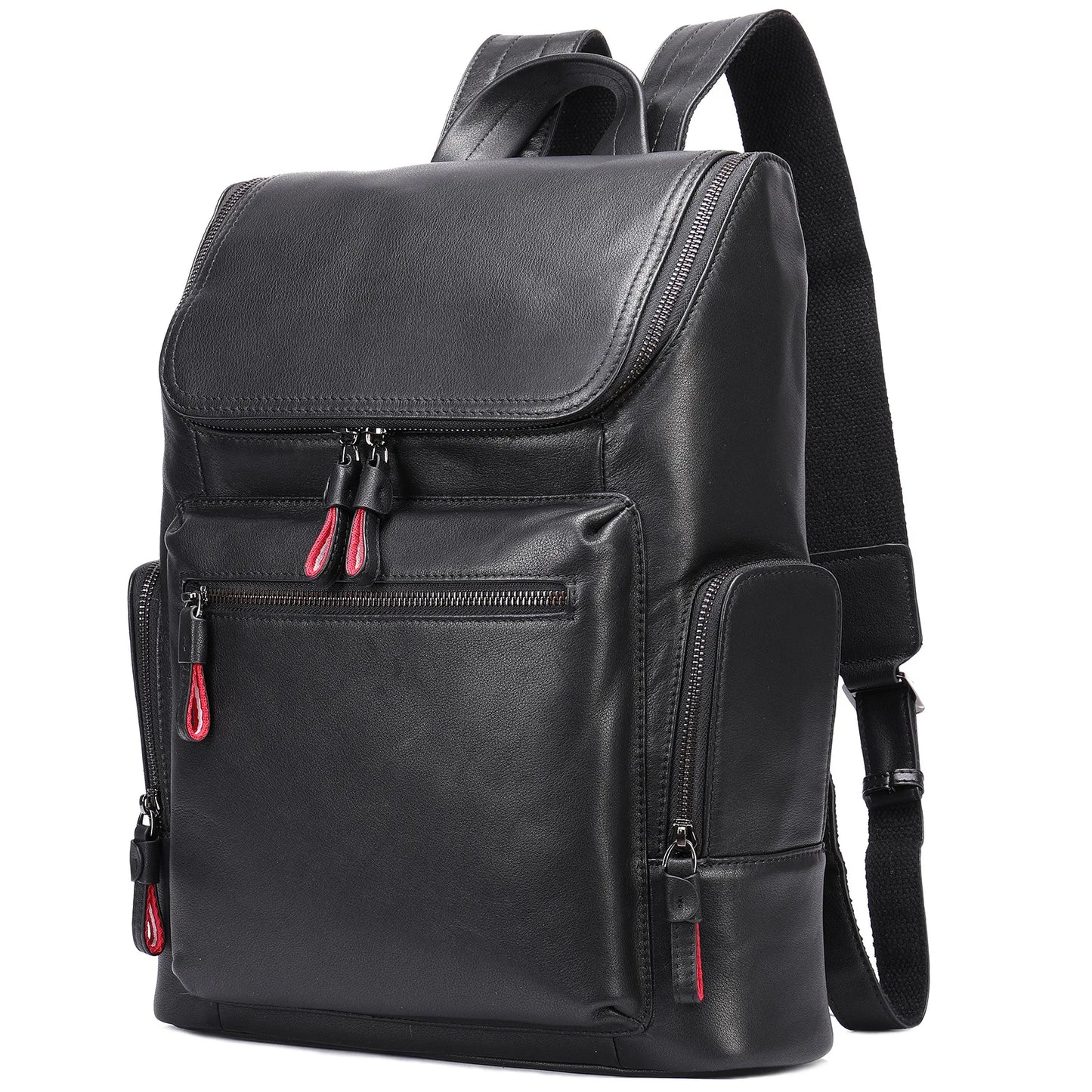 Crocodile Print Men's Leather Backpack Business Computer Backpack Cow Leather Crocodile Pattern Traveling Backpacks