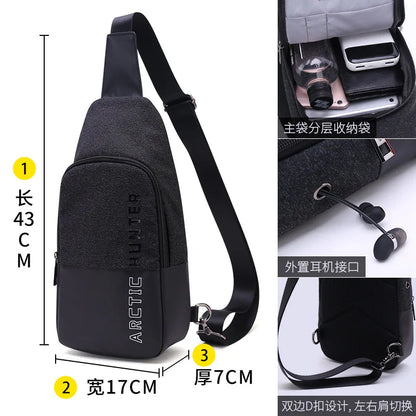 Cross Bag Fashion Casual Messenger Travel Letter Wallet Multifunction Men's Chest Bags Waterproof Shoulder Sling Man Backpacks