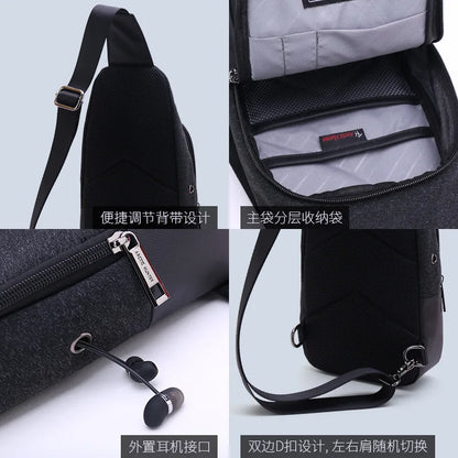 Cross Bag Fashion Casual Messenger Travel Letter Wallet Multifunction Men's Chest Bags Waterproof Shoulder Sling Man Backpacks