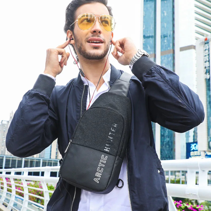 Cross Bag Fashion Casual Messenger Travel Letter Wallet Multifunction Men's Chest Bags Waterproof Shoulder Sling Man Backpacks