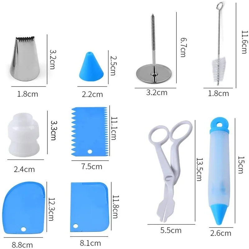 Cross Border Baking Set, Cake Turntable, Cream Decorated Mouth, Decorated Bag, Paper Cup, Baking Tool, New, 78 Pcs