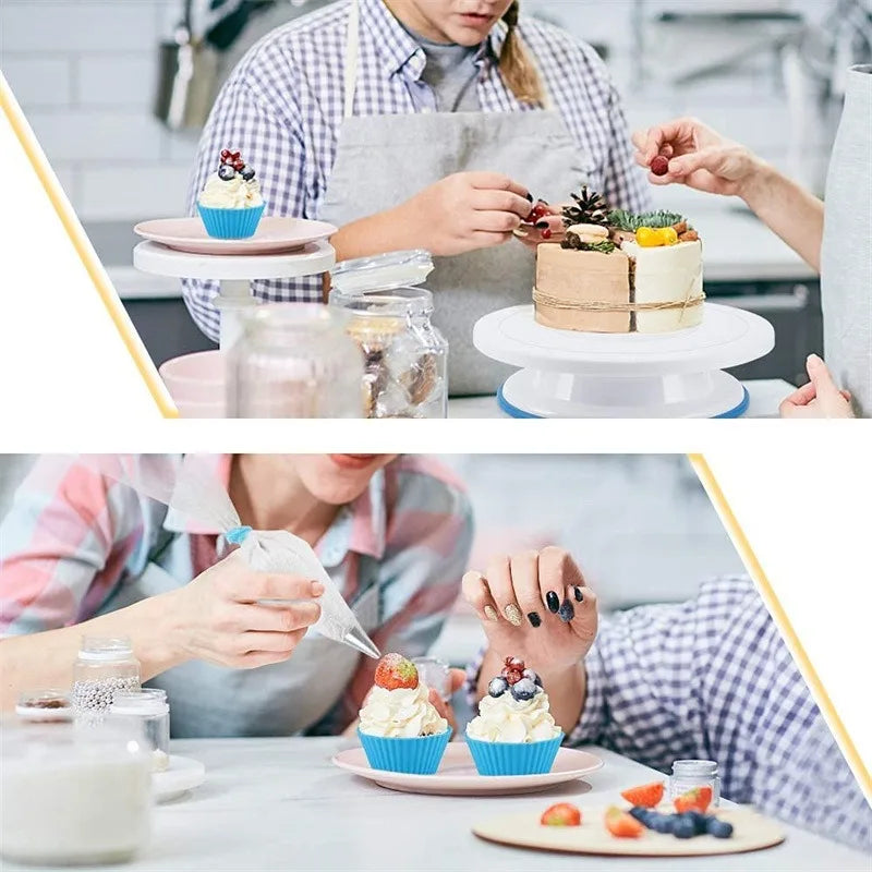 Cross Border Baking Set, Cake Turntable, Cream Decorated Mouth, Decorated Bag, Paper Cup, Baking Tool, New, 78 Pcs