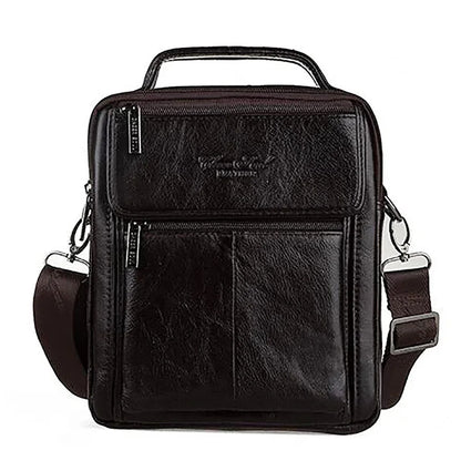 Cross body Messenger Shoulder Bag for Men Genuine Leather Business Briefcase Casual Cowhide Male Top Handle Tote Handbag Bags