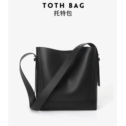 Crossbody Bag, Versatile, High-end Women's Bag, Genuine Leather Shoulder Bags, Large Capacity Bucket Bag Luxury Designer Handbag