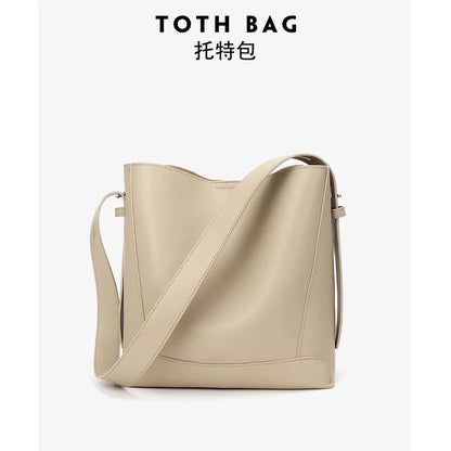Crossbody Bag, Versatile, High-end Women's Bag, Genuine Leather Shoulder Bags, Large Capacity Bucket Bag Luxury Designer Handbag