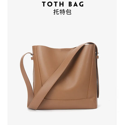Crossbody Bag, Versatile, High-end Women's Bag, Genuine Leather Shoulder Bags, Large Capacity Bucket Bag Luxury Designer Handbag