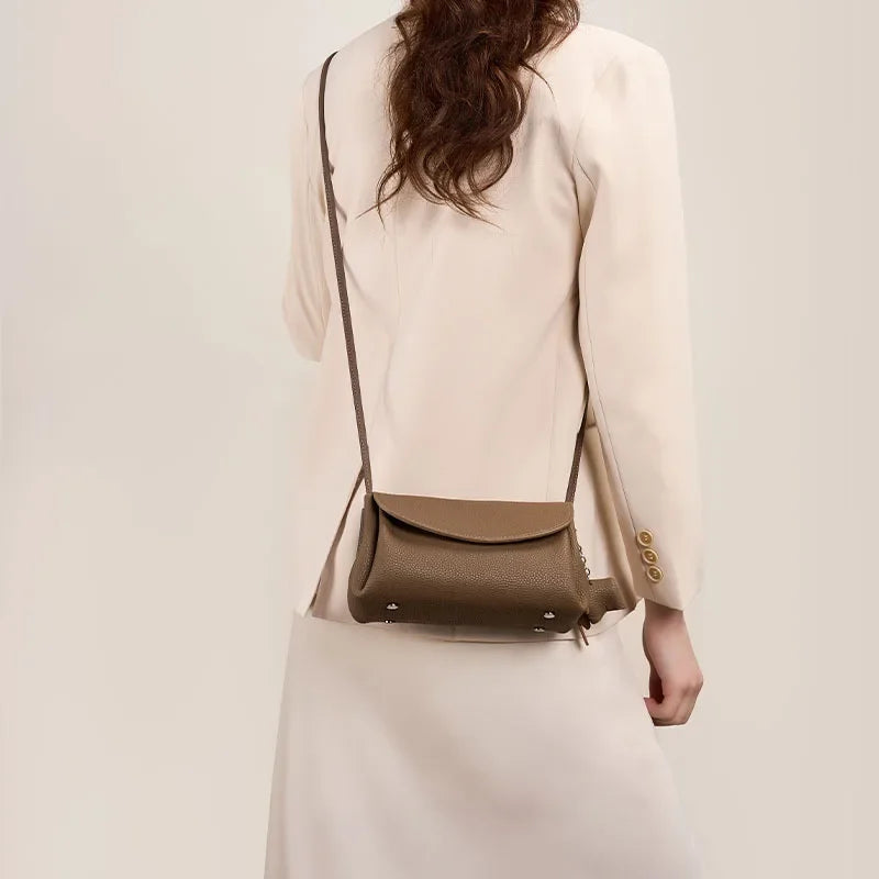Crossbody Bags Women's Bag 2024 New Mini Genuine Leather Soft Leather Bag Luxury Bag  Designer Bags Luxury Lychee Pattern