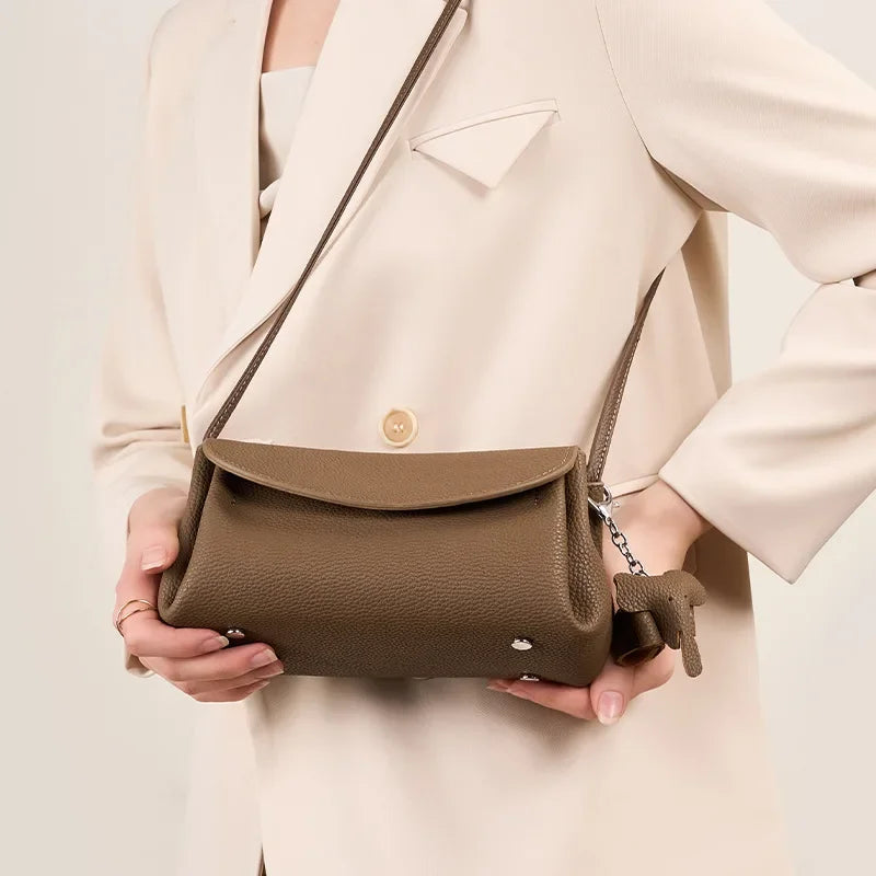 Crossbody Bags Women's Bag 2024 New Mini Genuine Leather Soft Leather Bag Luxury Bag  Designer Bags Luxury Lychee Pattern